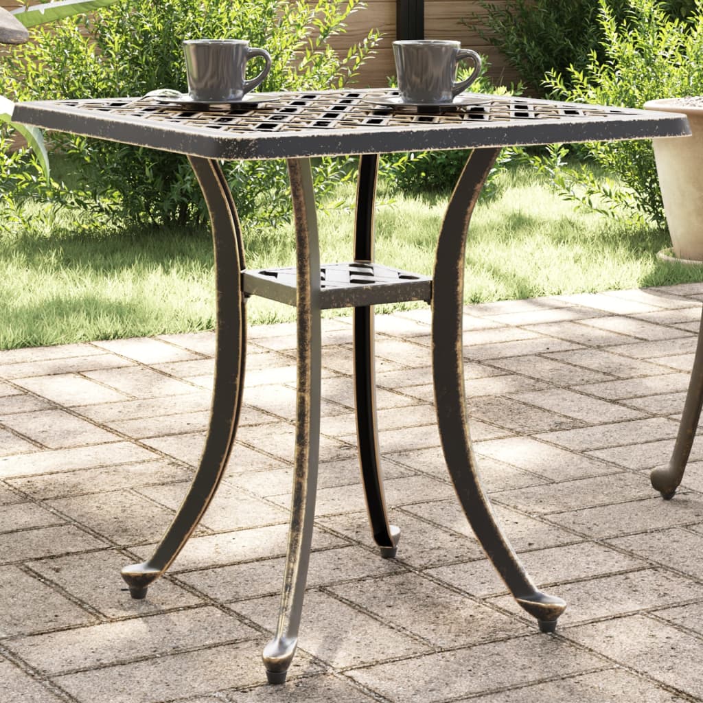Garden Table 53X53X53 Cm Cast Aluminium