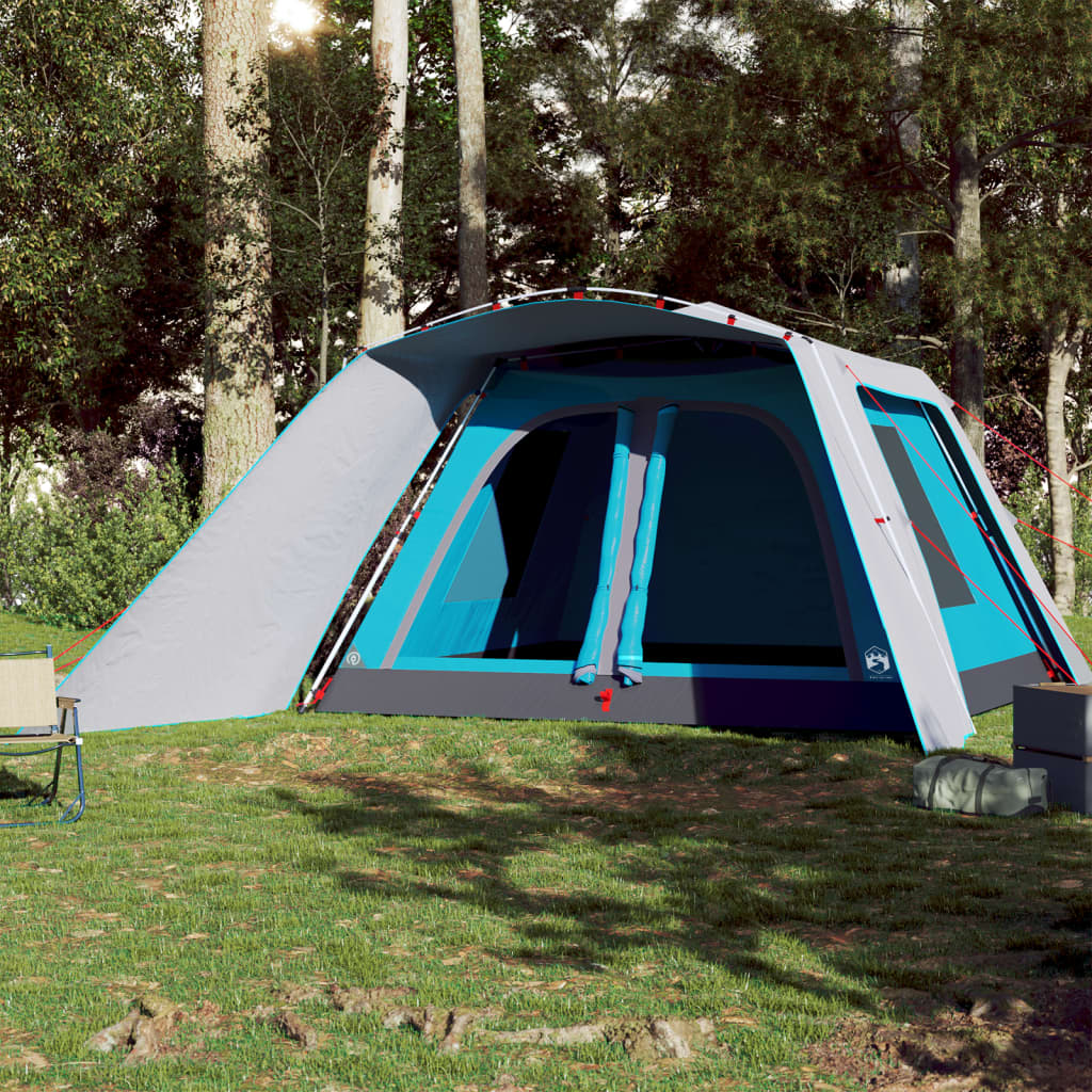 Tents Family Tent Porch 9-Person Quick Release Grey And Orange Green Blue Gre 56