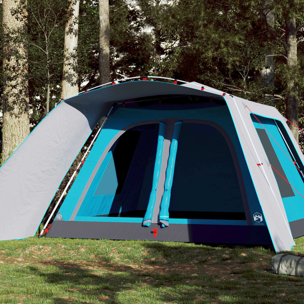 Tents Family Tent Porch 9-Person Quick Release Grey And Orange Green Blue Gre 56