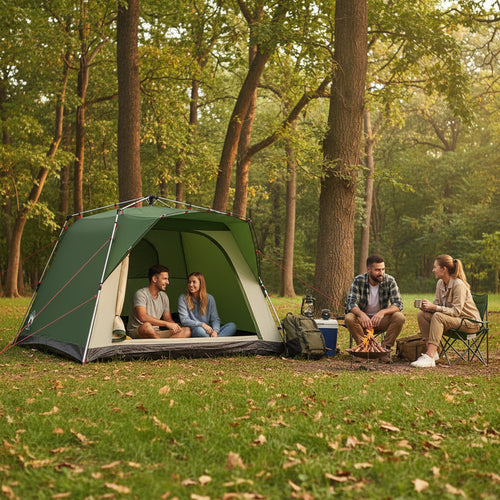 Camping Tent Cabin 4-Person Quick Release