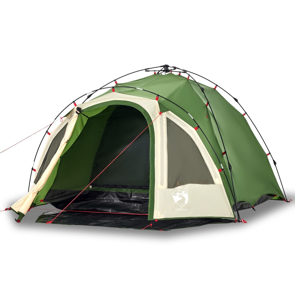 Tents Camping Tent Dome 3-Person Quick Release Green Blue Grey And Orange Gre 30