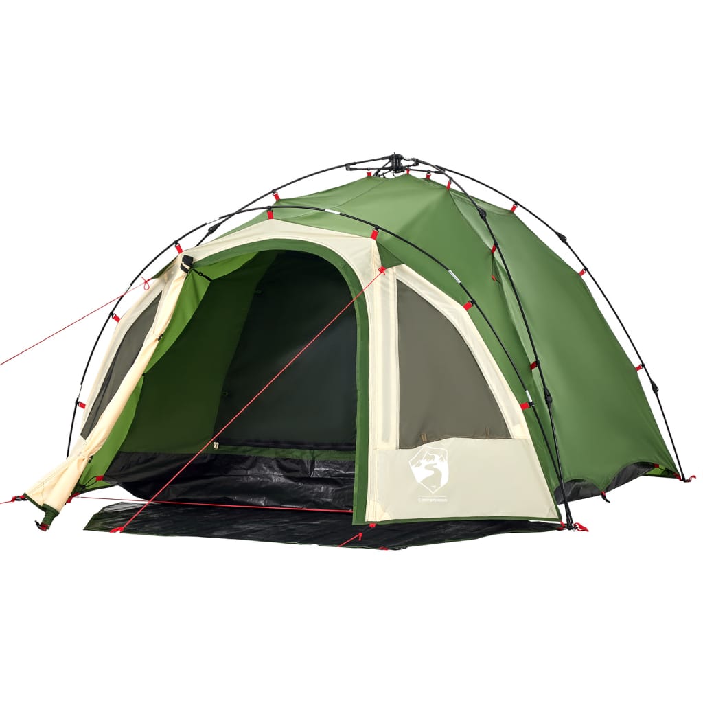 Tents Camping Tent Dome 3-Person Quick Release Green Blue Grey And Orange Gre 30