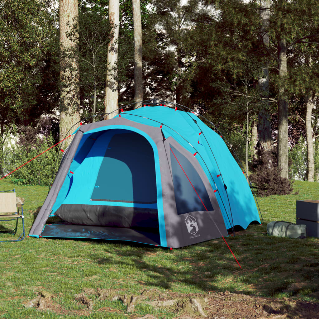 Tents Camping Tent Dome 3-Person Quick Release Green Blue Grey And Orange Gre 30