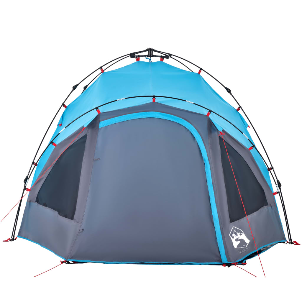 Tents Camping Tent Dome 3-Person Quick Release Green Blue Grey And Orange Gre 30