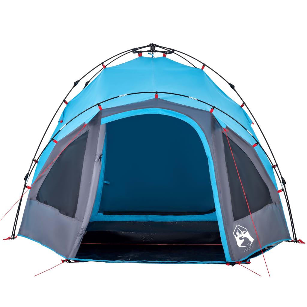 Tents Camping Tent Dome 3-Person Quick Release Green Blue Grey And Orange Gre 30