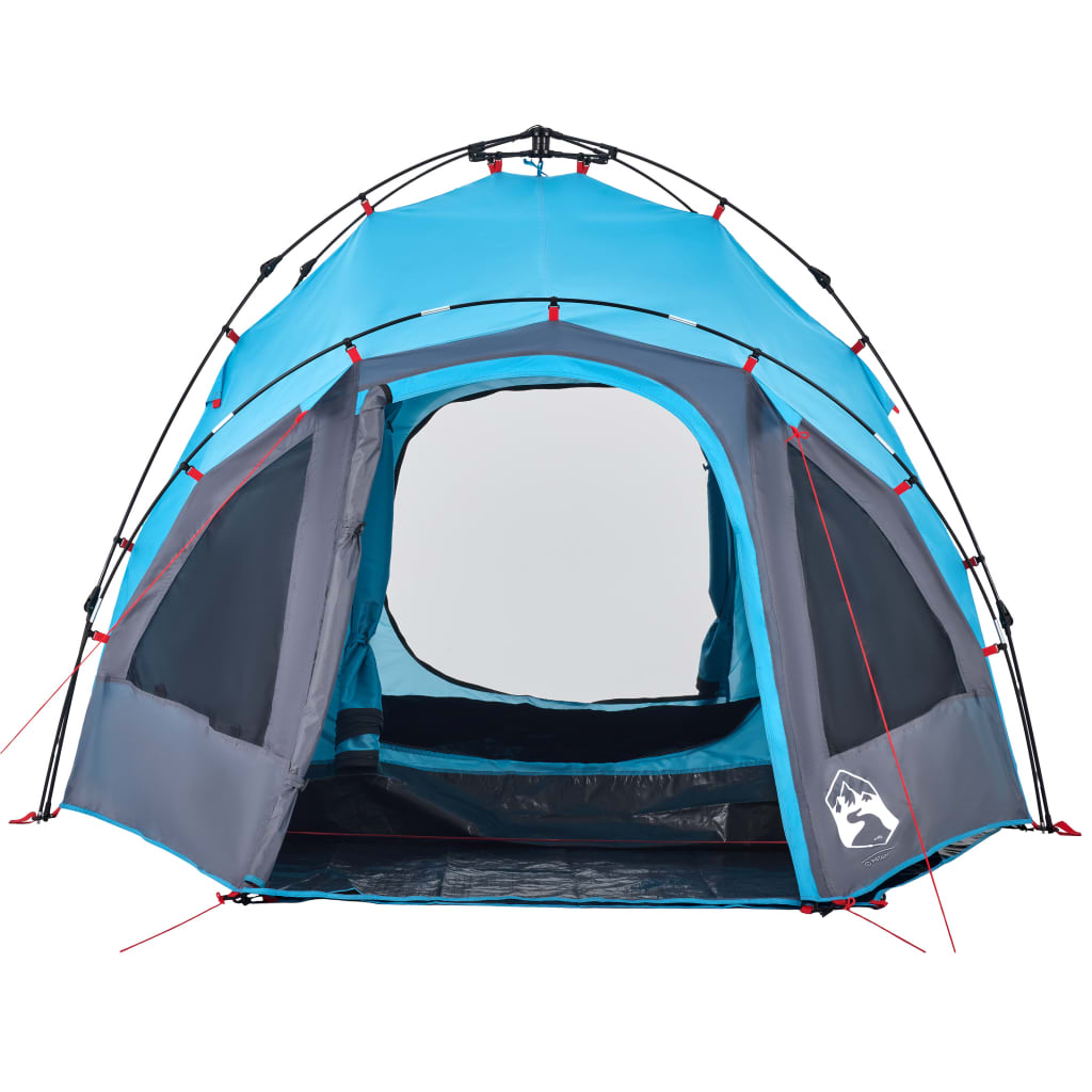 Tents Camping Tent Dome 3-Person Quick Release Green Blue Grey And Orange Gre 30