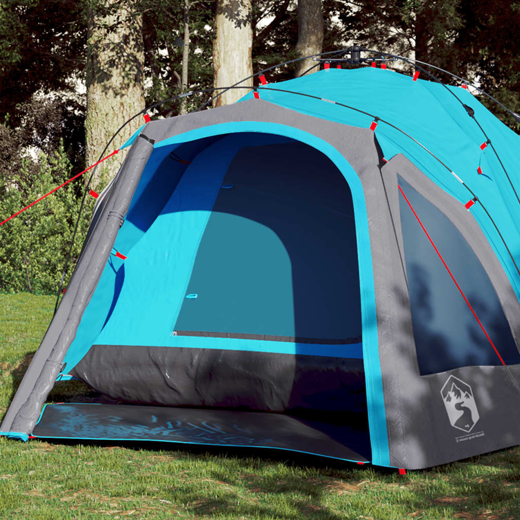 Tents Camping Tent Dome 3-Person Quick Release Green Blue Grey And Orange Gre 30