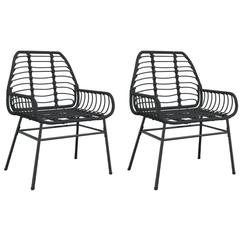 Garden Chairs 2 Pcs Poly Rattan