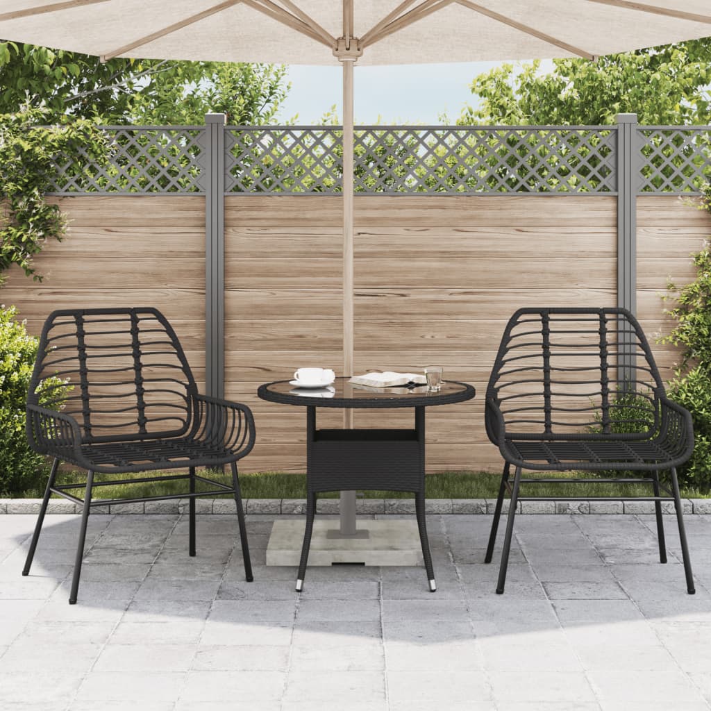Garden Chairs 2 Pcs Poly Rattan
