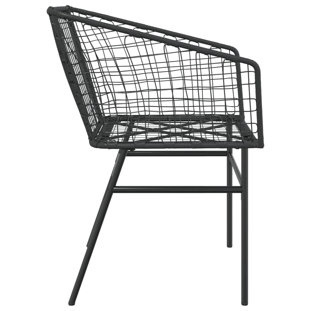 Garden Chair | | Pe Rattan, Powder-Coated Steel | Durable