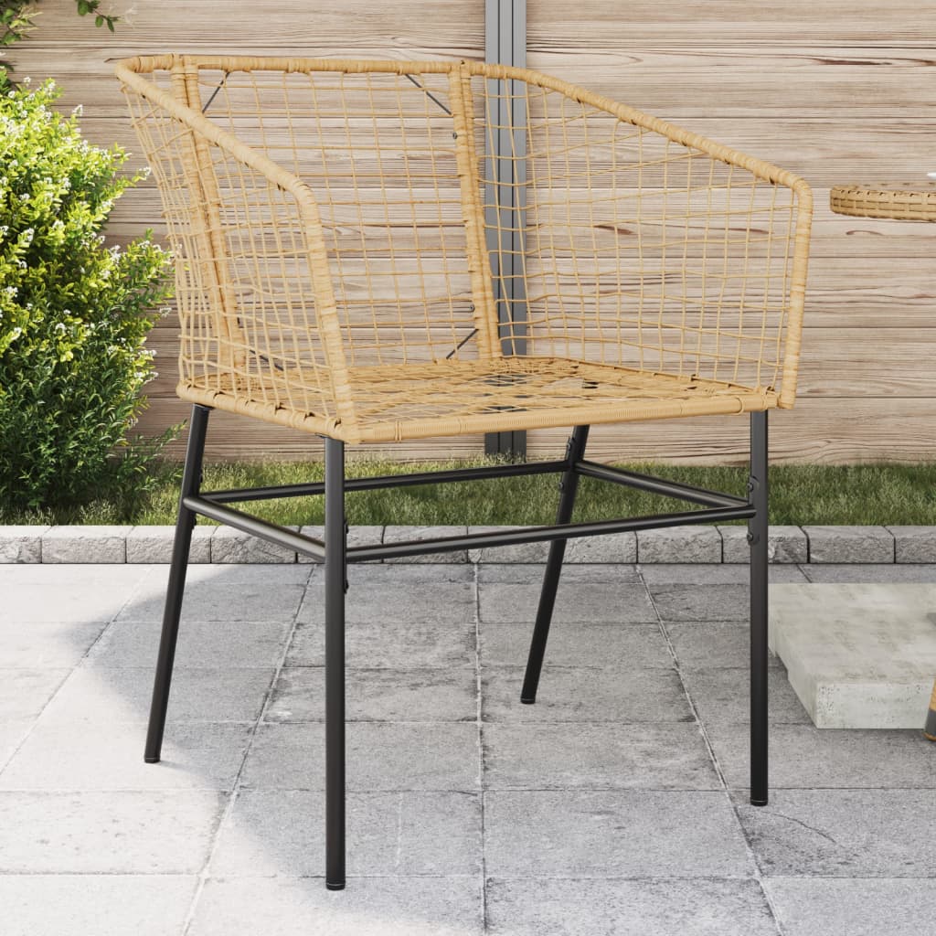Garden Chair | | Pe Rattan, Powder-Coated Steel | Durable