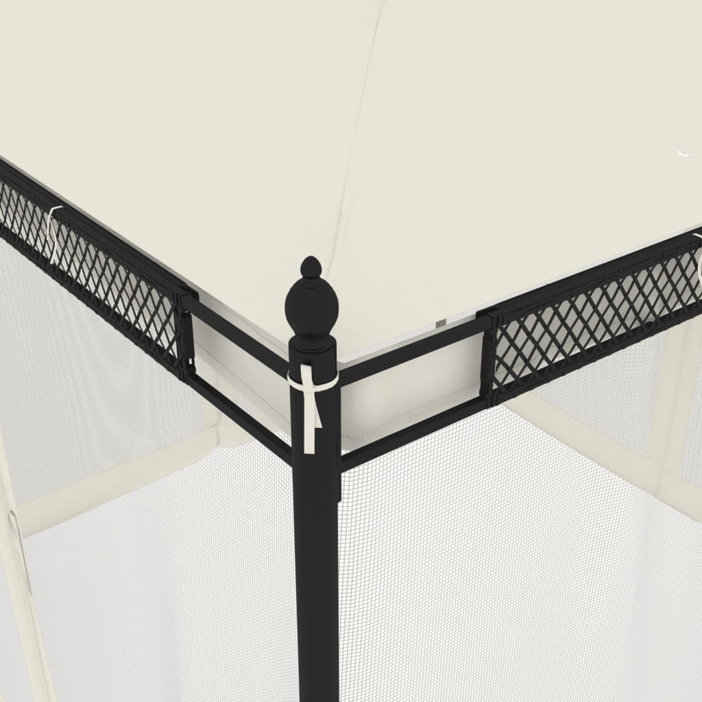 Gazebo With Mesh Walls 2.93X2.93 M Steel