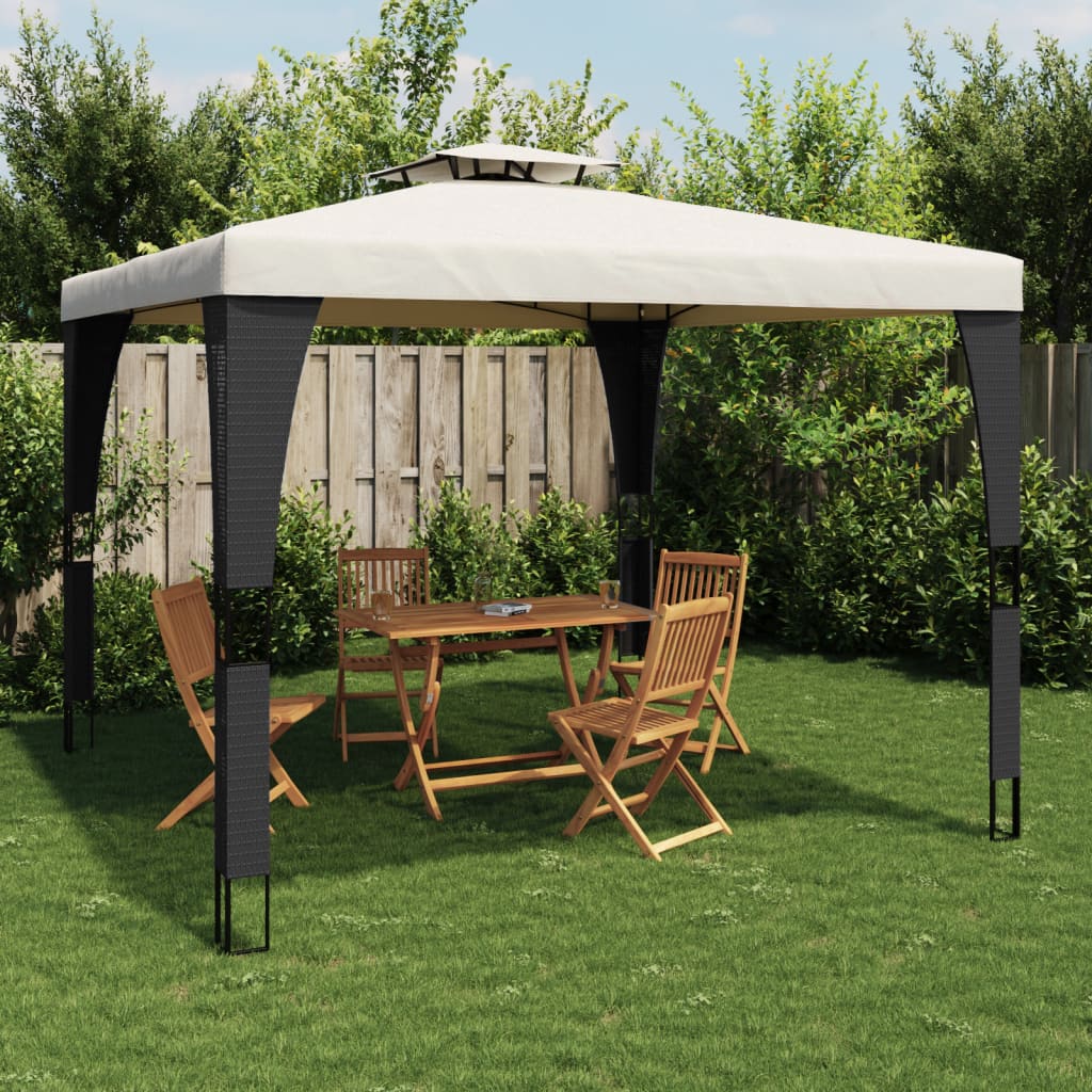 Gazebo With Double Roof Steel