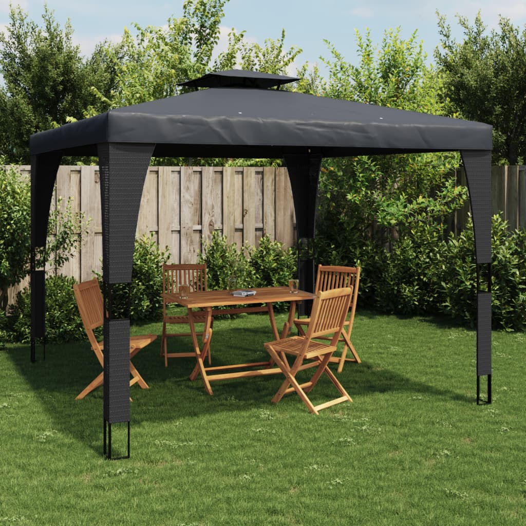 Gazebo With Double Roof Steel