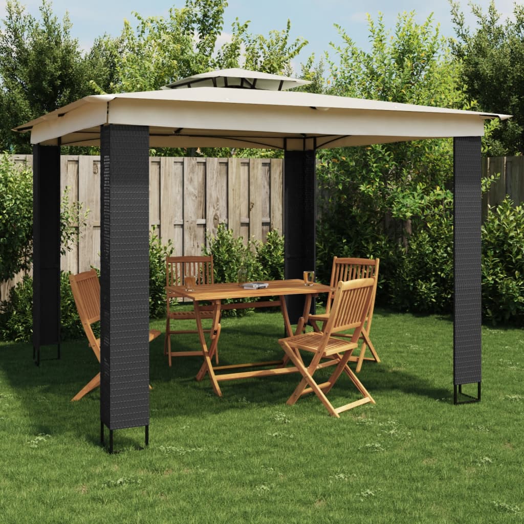 Gazebo With Double Roof Steel