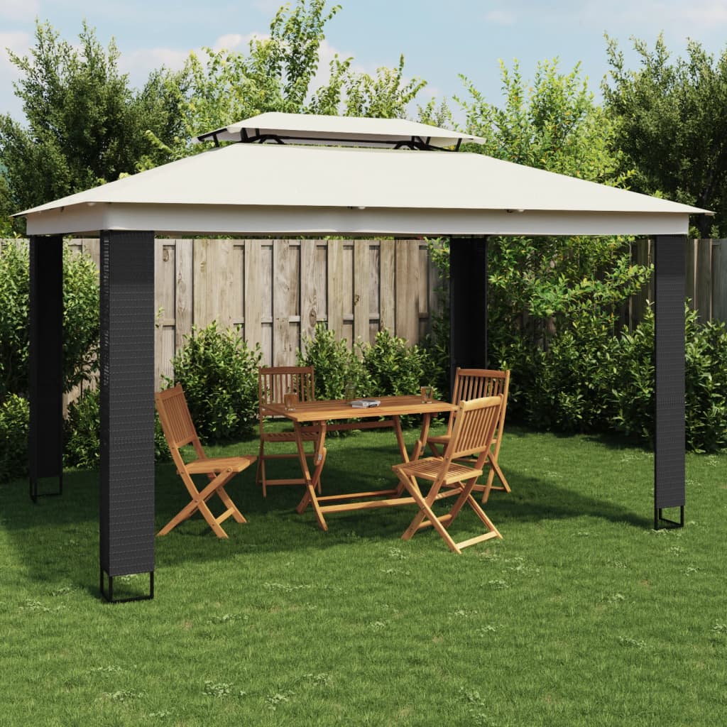 Gazebo With Double Roof Steel