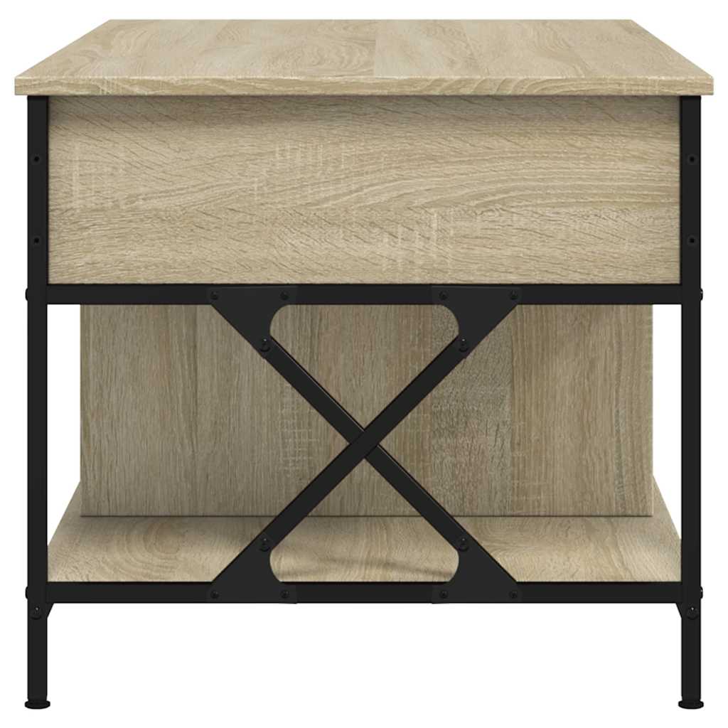 Coffee Table Industrial Engineered Wood & Metal Frame Living Room 100Cm Old Wood