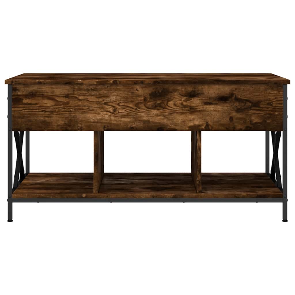 Coffee Table Industrial Engineered Wood & Metal Frame Living Room 100Cm Old Wood