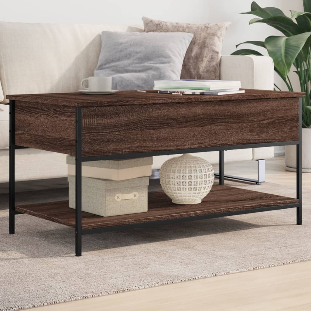 Coffee Table 100X50X50 Cm Engineered Wood And Metal