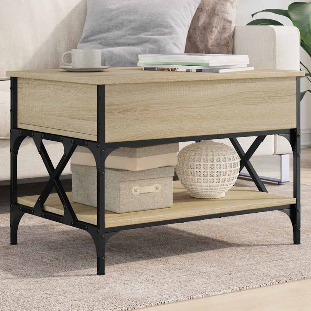 Coffee Table 100X50X50 Cm Engineered Wood And Metal