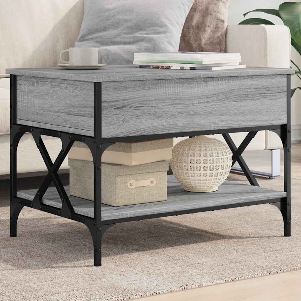Coffee Table 100X50X50 Cm Engineered Wood And Metal