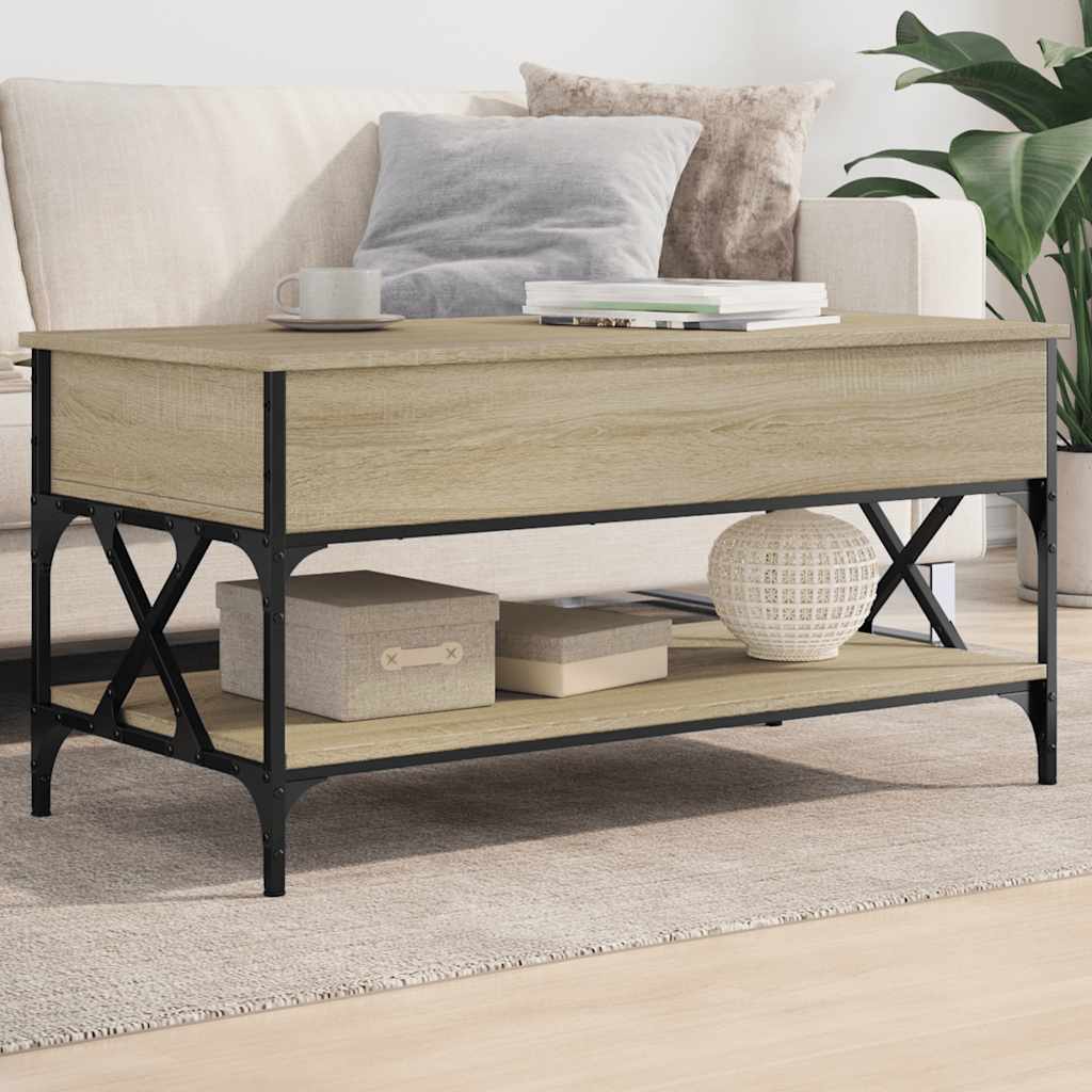 Coffee Table 100X50X50 Cm Engineered Wood And Metal