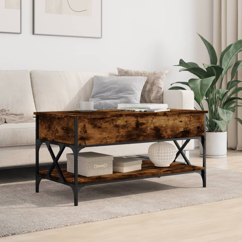 Coffee Table 100X50X50 Cm Engineered Wood And Metal