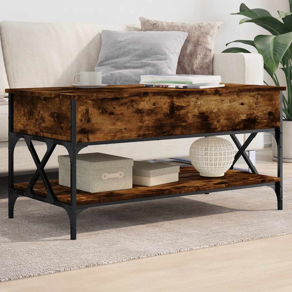 Coffee Table 100X50X50 Cm Engineered Wood And Metal