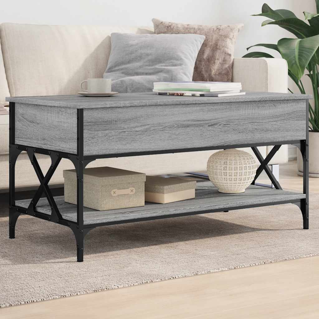 Coffee Table 100X50X50 Cm Engineered Wood And Metal