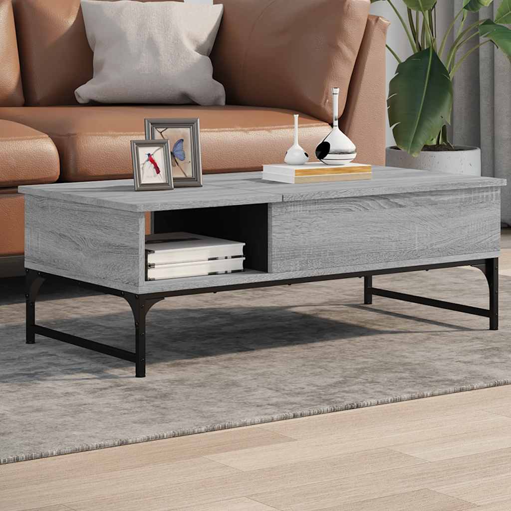 Coffee Table 100X50X35 Cm Engineered Wood And Metal