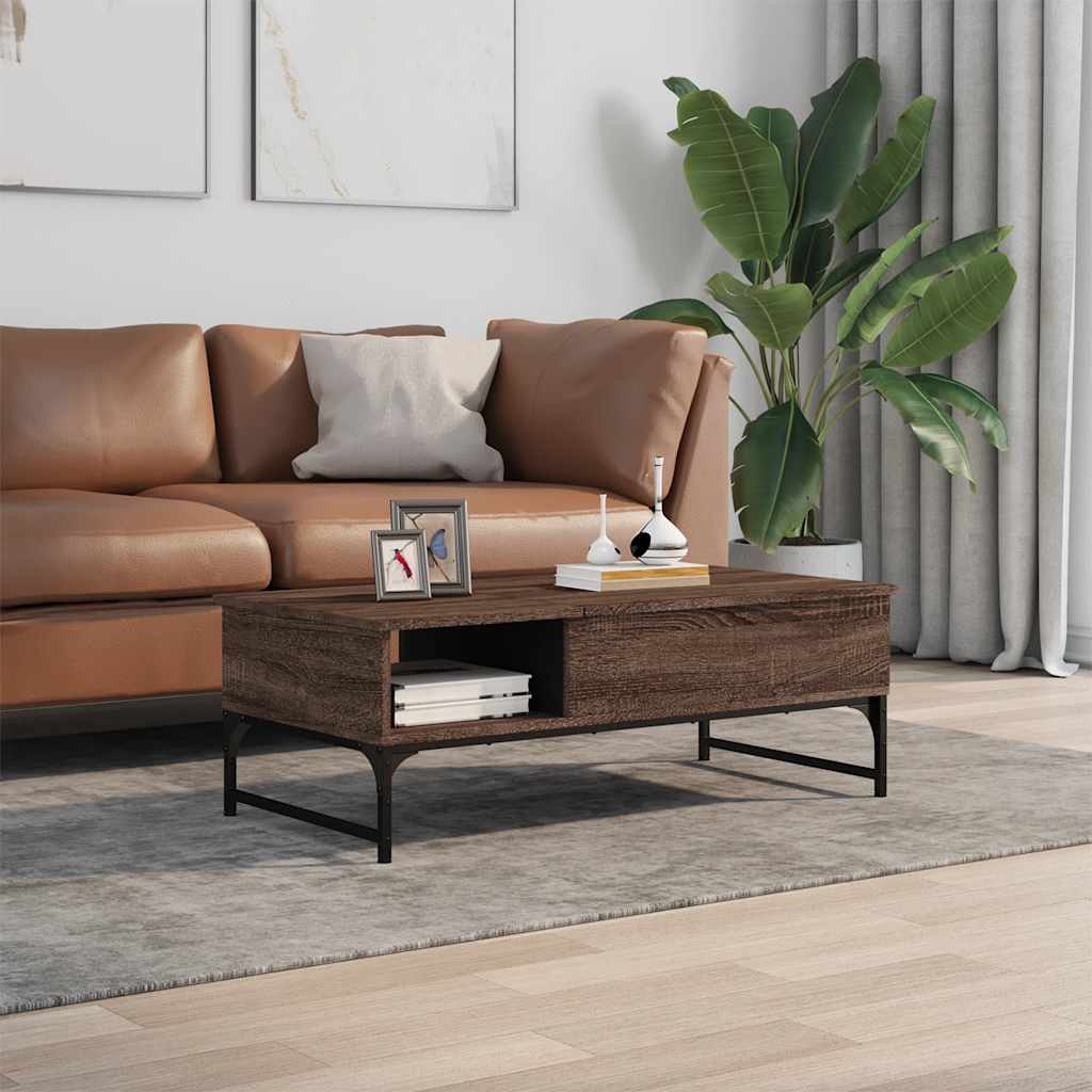 Coffee Table 100X50X35 Cm Engineered Wood And Metal