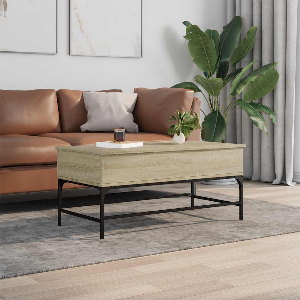Coffee Table Engineered Wood And Metal