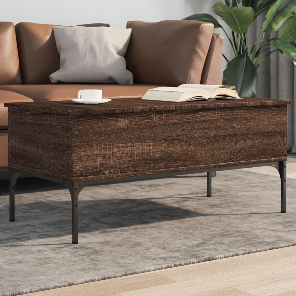 Coffee Table 100X50X45 Cm Engineered Wood And Metal