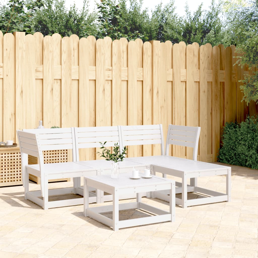 4 Piece Garden Lounge Set Solid Wood Douglas