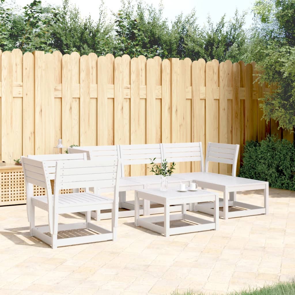 5 Piece Garden Lounge Set Solid Wood Pine