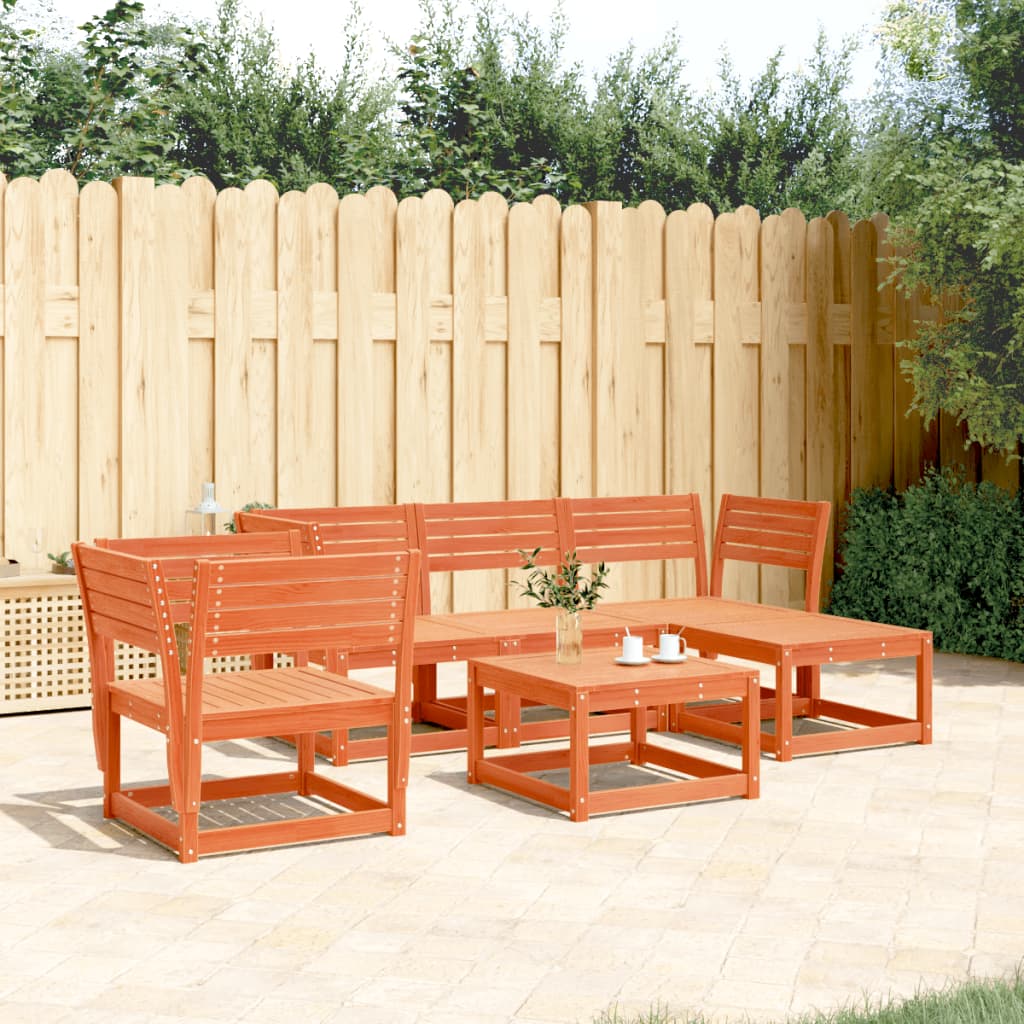 5 Piece Garden Lounge Set Solid Wood Pine