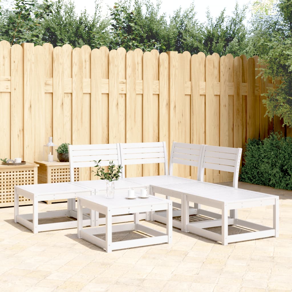 5 Piece Garden Sofa Set Solid Wood Pine