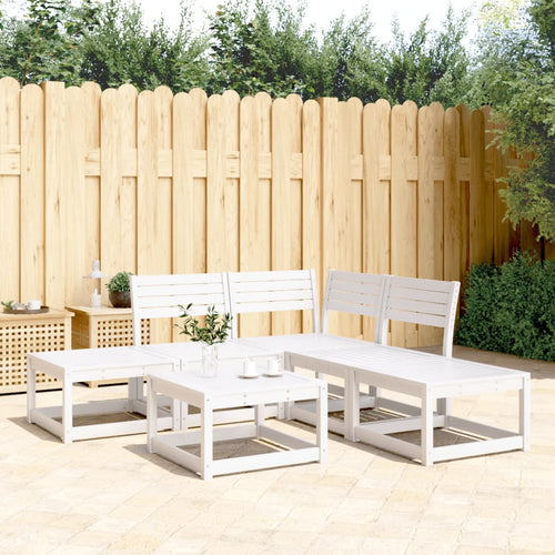 5 Piece Garden Sofa Set Solid Wood Pine