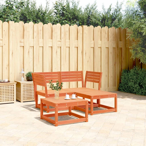 3 Piece Garden Sofa Set Solid Wood Pine
