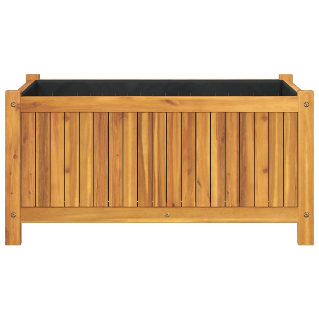 Garden Planter With Liner Solid Wood Acacia