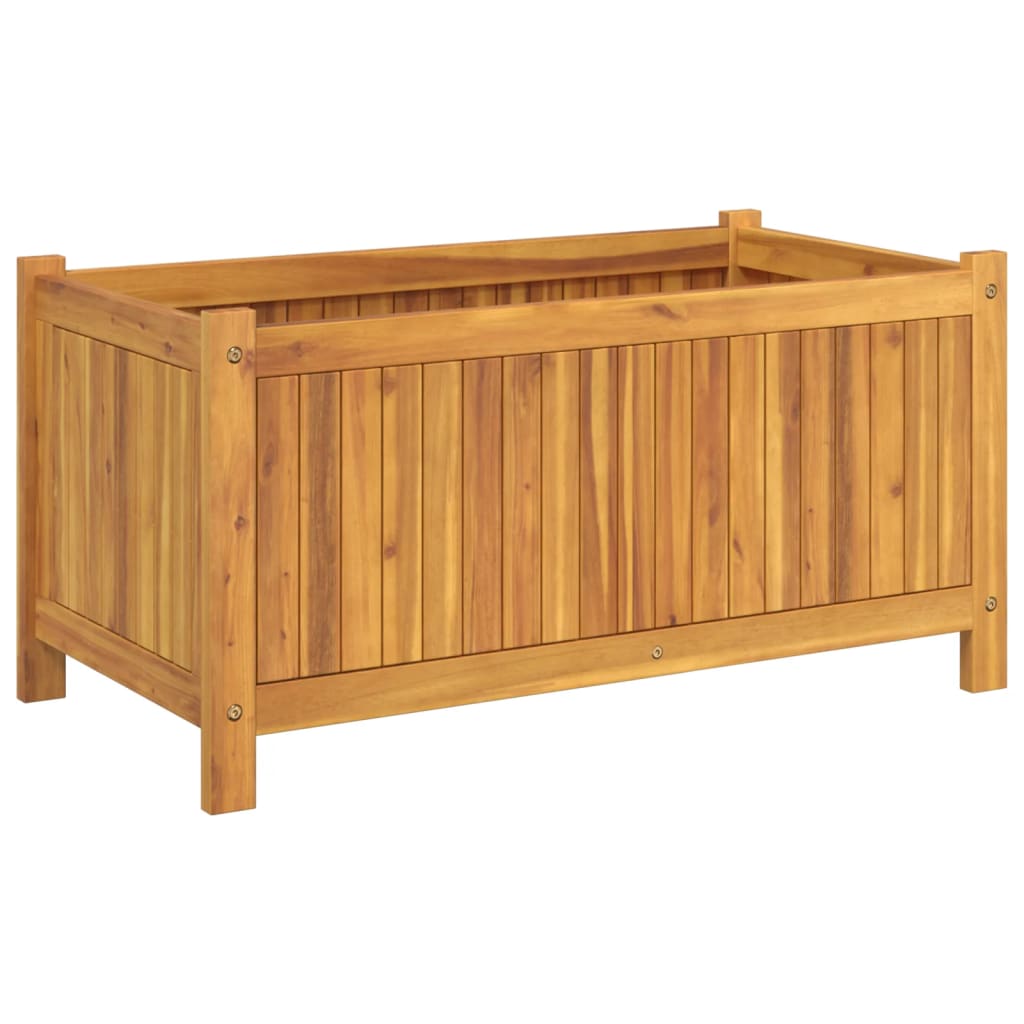 Garden Planter With Liner Solid Wood Acacia