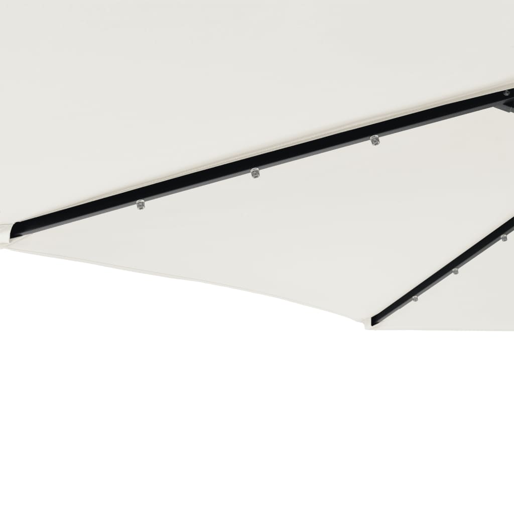Garden Parasol With Leds And Steel Pole 225X225X212Cm