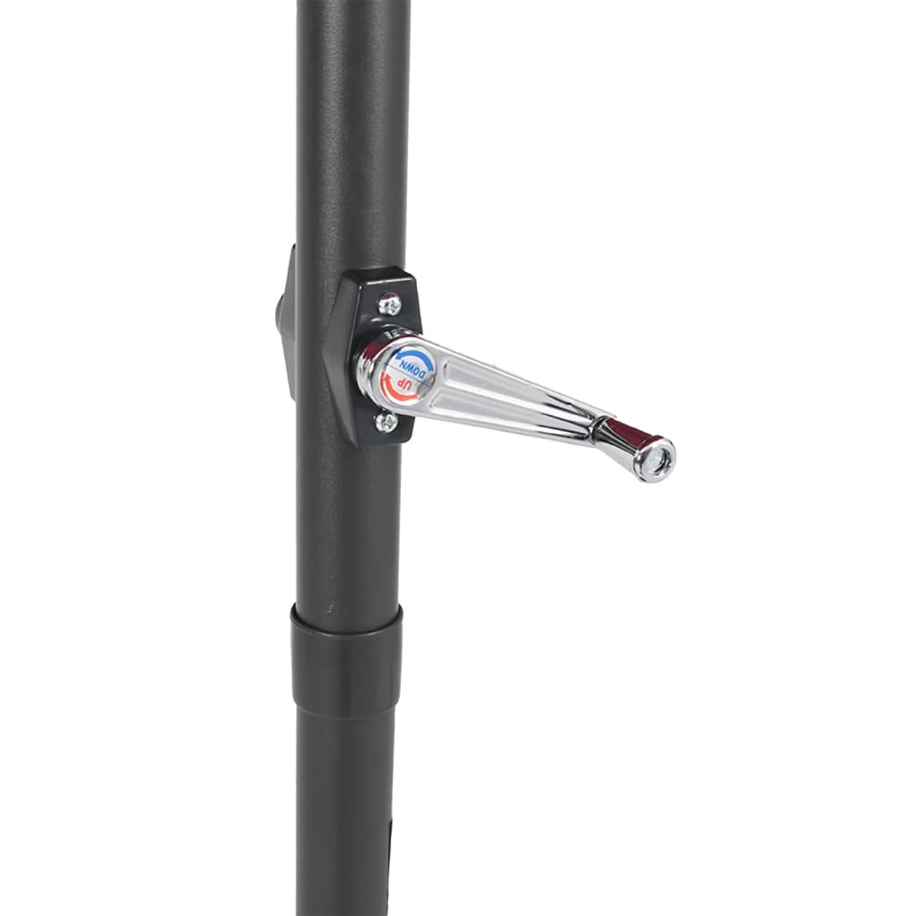 Garden Parasol With Leds And Steel Pole 225X225X212Cm