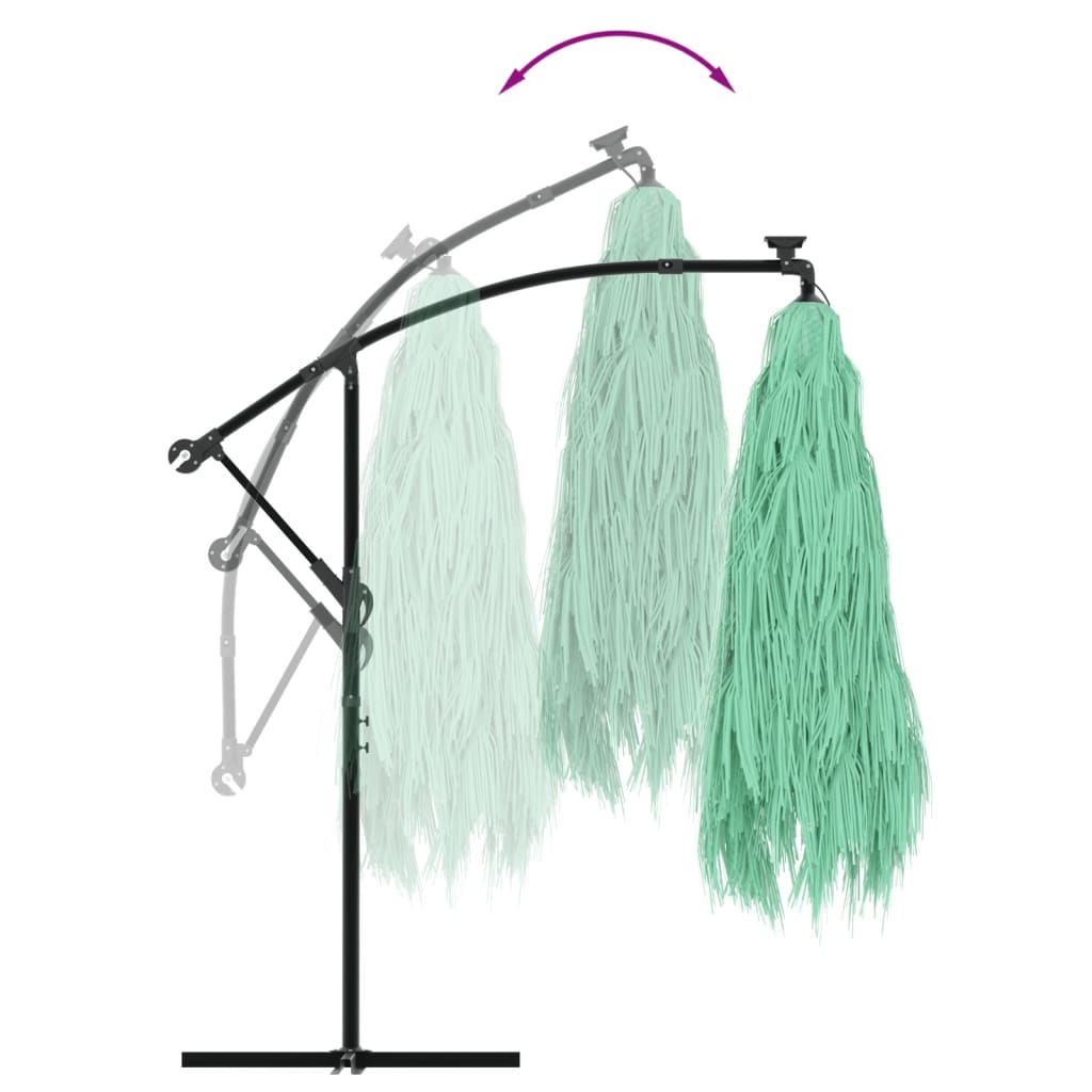 Garden Parasol With Steel Pole