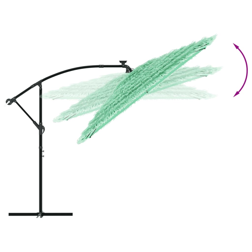 Garden Parasol With Steel Pole