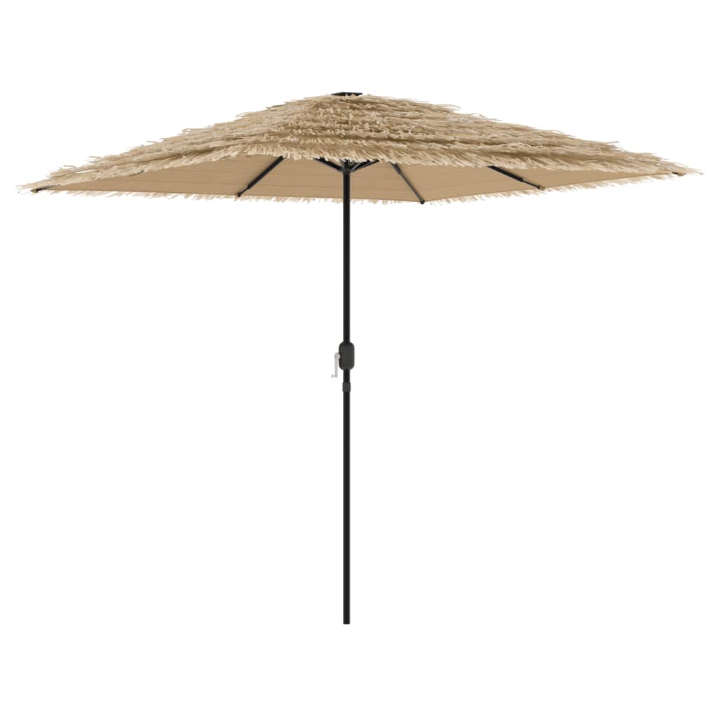 Garden Parasol Steel Pole brown green blue white Fabric (100% polyester) straw 2