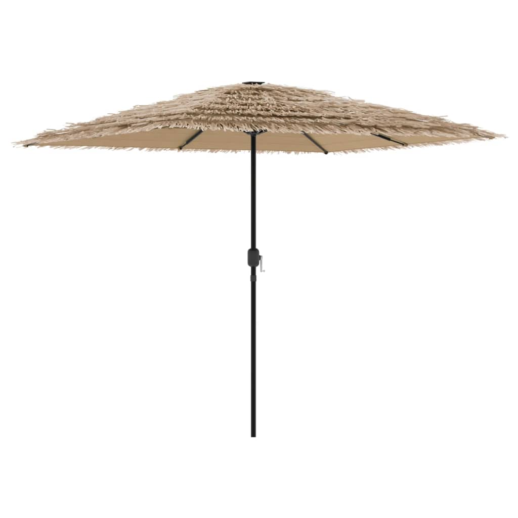 Garden Parasol Steel Pole brown green blue white Fabric (100% polyester) straw 2