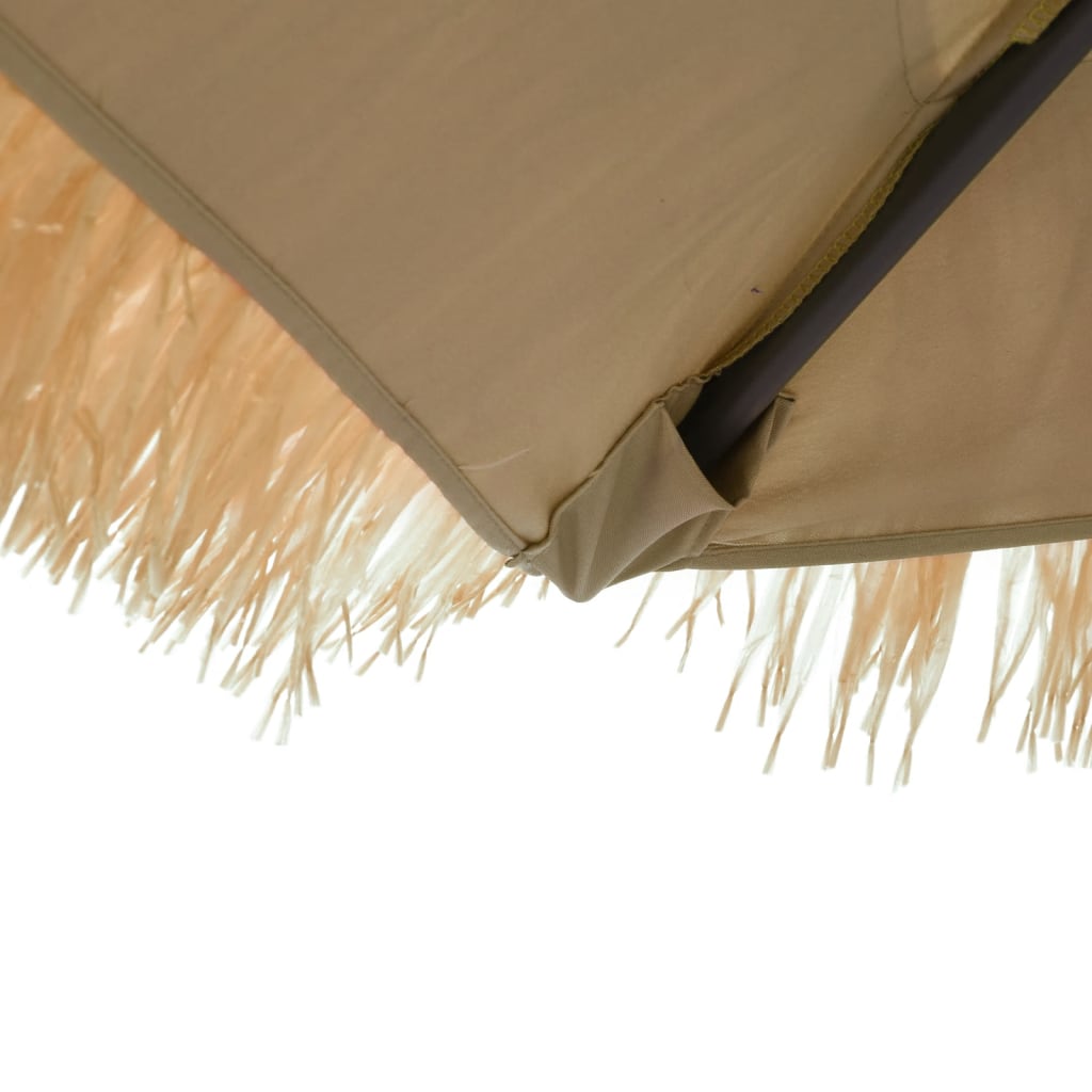 Garden Parasol Steel Pole brown green blue white Fabric (100% polyester) straw 2