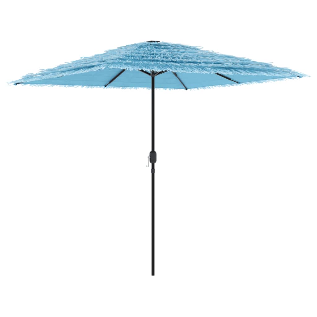 Garden Parasol Steel Pole brown green blue white Fabric (100% polyester) straw 2