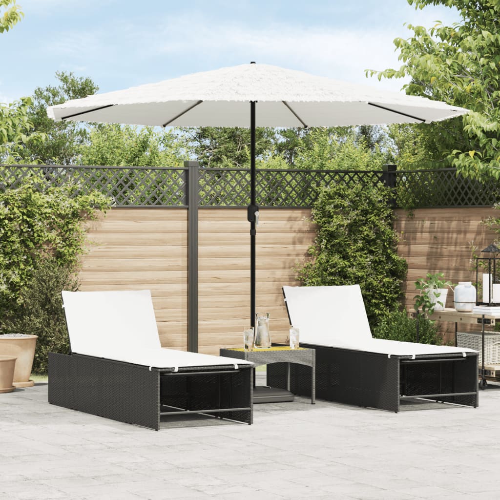 Garden Parasol With Steel Pole